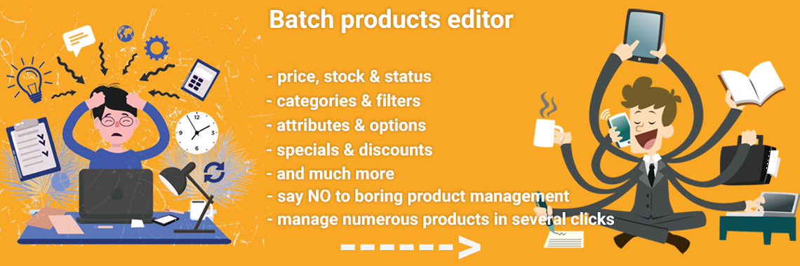 Opencart Batch Product Editor | Mass products update